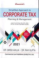 Simplified Approach to Corporate Tax Planning and Management Assessment Year 2018-2019