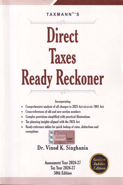 Direct Taxes Ready Reckoner Assessment Years 2026-27 and Tax Year 2026-27