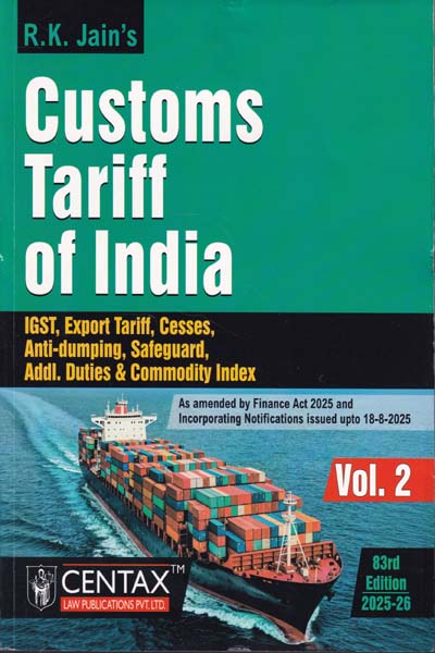 Customs Tariff of India 2025-26 in 2 Vols 