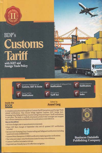 Customs Tariff With IGST and Foreign Trade Policy in 2 Vols with Alphabetical Index 2025 
