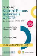 Taxation of Salaried Persons Individuals and HUFS for Financial Year 2020-21 Assessment Year 2021-22 With Illustrations