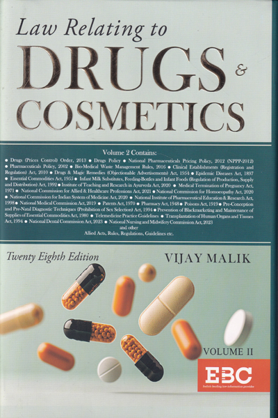 Law Relating to Drugs and Cosmetics in 2 Vols