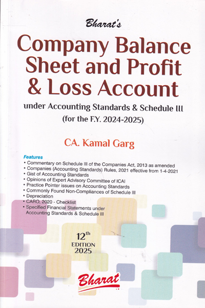 Company Balance Sheet and Profit and Loss Account Under Accounting Standards and Schedule III for the F Y 2024-2025
