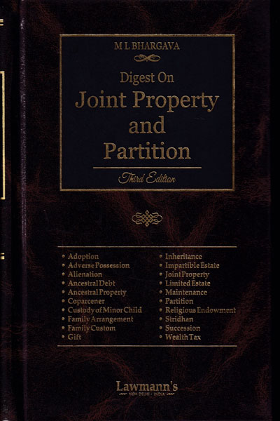 Digest on Joint Property and Partition