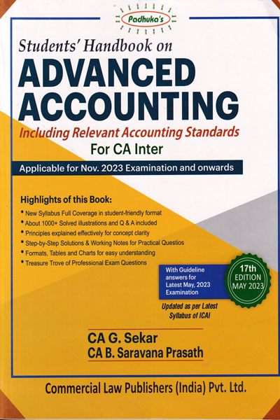 Students Handbook on Advanced Accounting for CA Inter 