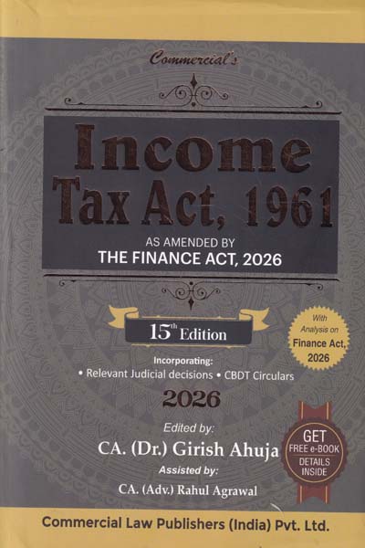 Income Tax Act 1961 as Amended by The Finance Act 2026