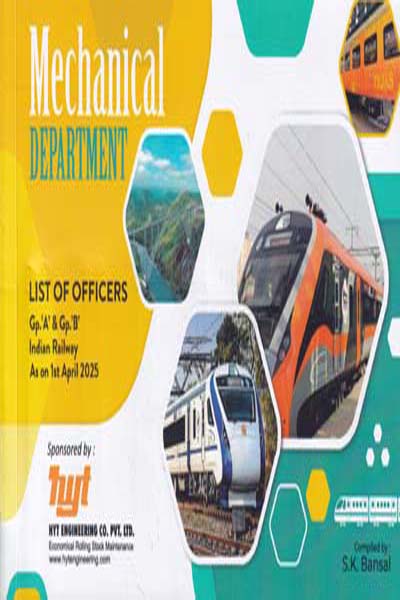List of Officers Group A and Group B Mechanical Department on Indian Railways as on 1st April 2025