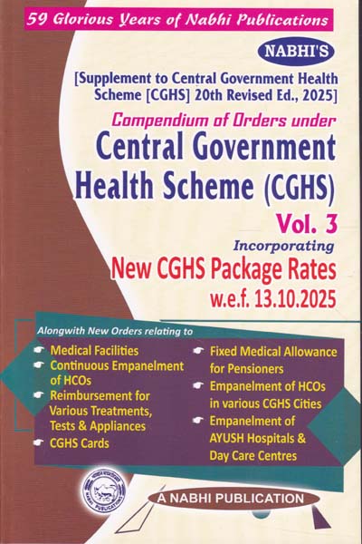 Compendium of Orders Under Central Government Health Scheme CGHS in 2 Vols 2025