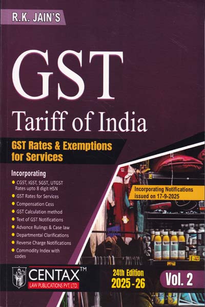 GST Tariff of India In 2 Vols 2025-26