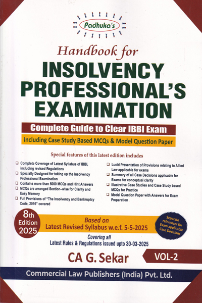 Handbook for Insolvency Professionals Examination Complete Guide to Clear IBBI Exam in 2 Vols