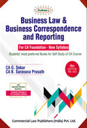 Business Law and Business Correspondence and Reporting for CA Foundation New Syllabus