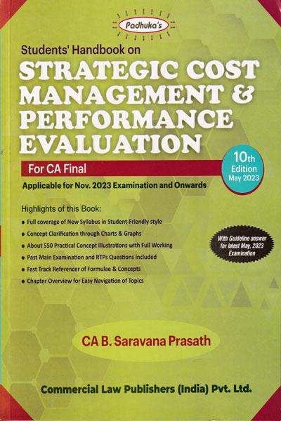 Students Handbook on Strategic Cost Management and Performance Evaluation for CA Final for Nov 2023