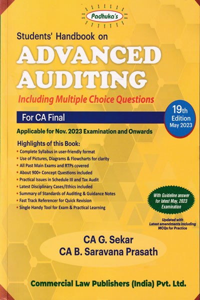Students Handbook on Advanced Auditing for CA Final  Including MCQ