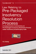 Law Relating to Pre Packaged Insolvency Resolution Process