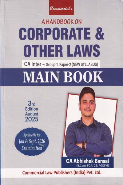 A Handbook on Corporate and other Laws CA Inter Group 1 Paper 2 New Syllabus Main Book