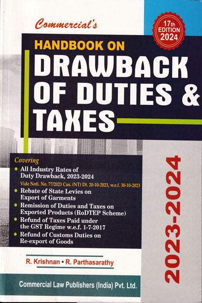 Handbook On Drawback Of Duties and Taxes 2023-2024