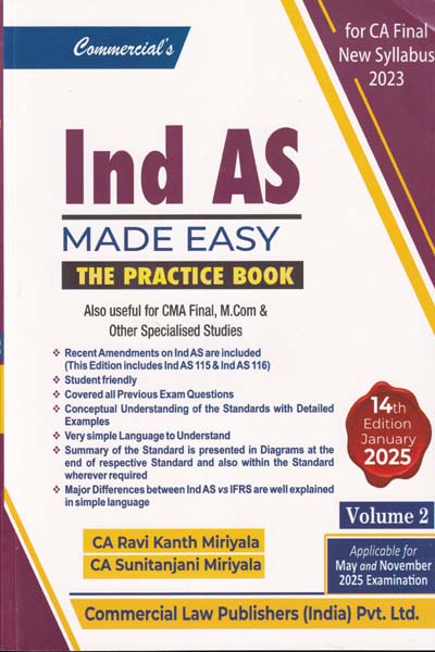 Ind AS Made Easy in 2 Vols for CA Final as per New Syllabus