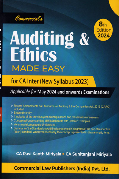 Auditing and Ethics Made Easy for CA Inter New Syllabus 2023