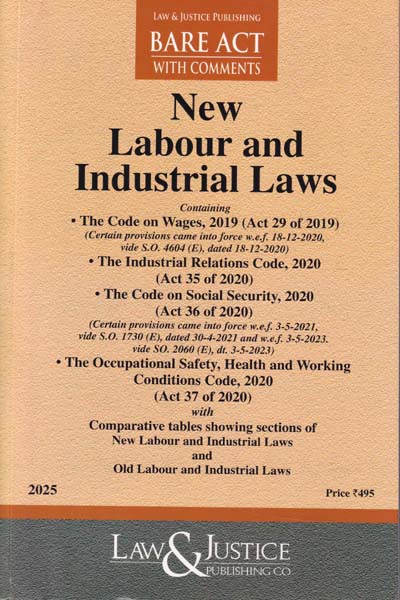 New Labour and Industrial Laws Bare Act with Comments