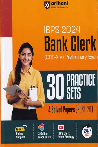 IBPS 2024 Bank Clerk CRP XIV Preliminary Exam 30 Practice Sets 4 Solved Papers 