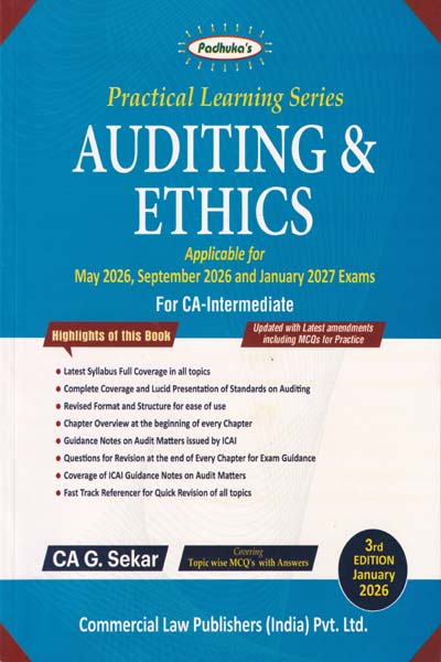 Practical Learning Series Auditing and Ethics For CA Intermediate Applicable for May 2026 September 2026 and January 2027 Exams 