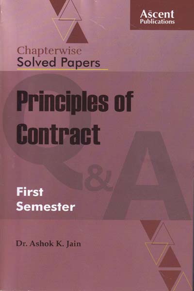Principles of Contract Chapterwisw Solved Papers First Semester