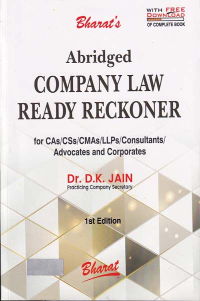 Abridged Company Law Ready Reckoner for CAs CSs CMAs LLPS Consultants Advocates and Corporates
