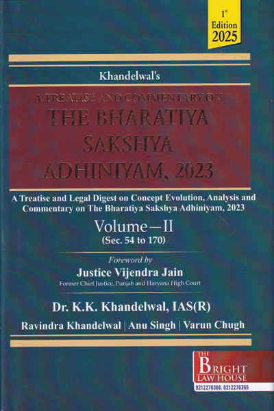 A Treatise and Commentary on The Bharatiya Sakshya Adhiniyam 2023 in 2 Volumes