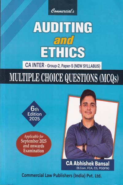 Auditing and Ethics CA Inter Group 2 Paper 5 New Syllabus MCQs Applicable for September 2025 and Onwards Examination