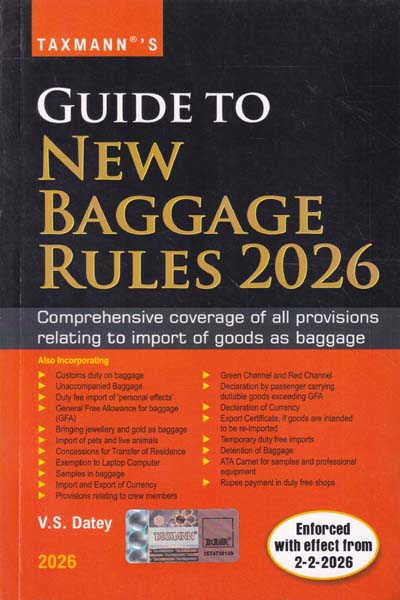Guide to New Baggage Rules 2026 Comprehensive Coverage of All Provisions Relating to Import of Goods as Baggage